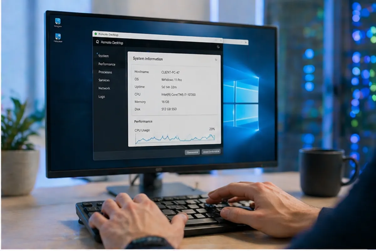 IT-Techniker beim Remote-Support